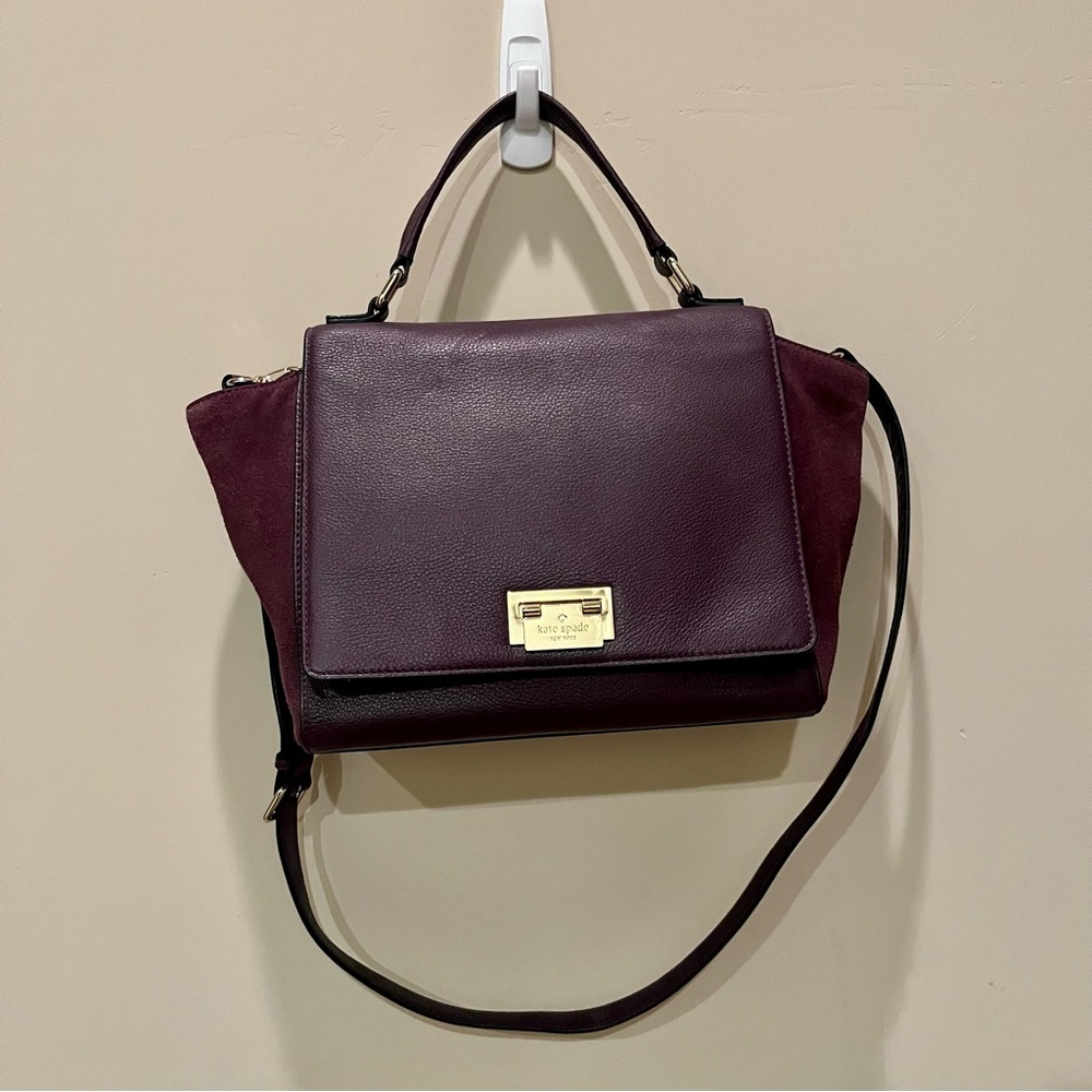Kate Spade Burgundy Convertible Medium Bag